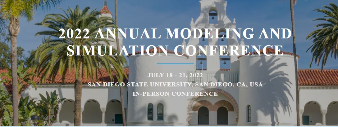 ANNUAL MODELING AND SIMULATION CONFERENCE (ANNSIM) 2022 – CALL FOR PAPERS