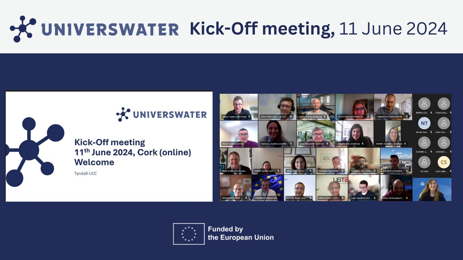 Universwater kick-off meeting